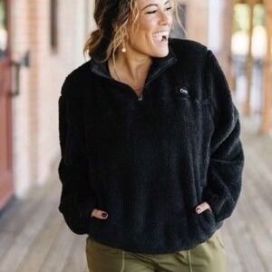 Zyia Active Teddy Sherpa Fleece Pullover Jacket Womens‎ M Sweatshirt Athleisure